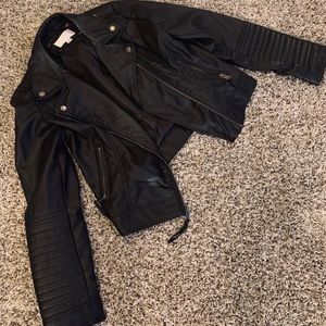 Faux leather jacket